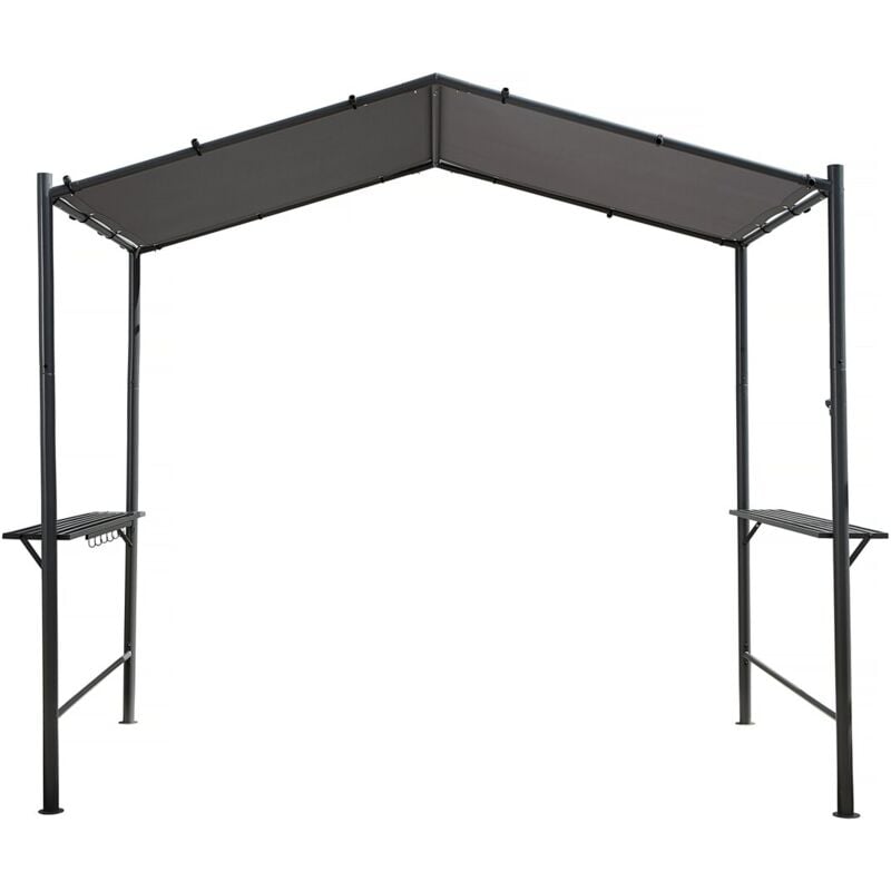 Habitat Et Jardin - Pergola tonnelle pour barbecue - 277 x 149 cm - Anthracite