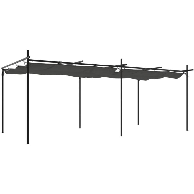 Vidaxl - Pergola With Retractable Roof Anthracite 589x292x230 Cm