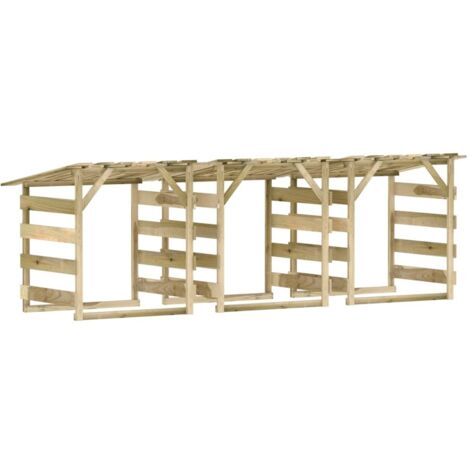 Pergolas avec toits 3 pcs 100x90x100 Bois de pin imprégné