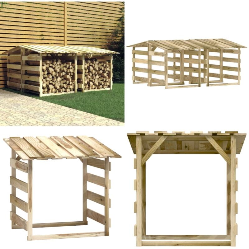 Vidaxl - Pergolas avec toits 4 pcs 100x90x100 cm Bois de pin imprégné - pergola - pergolas - Home & Living - Brun