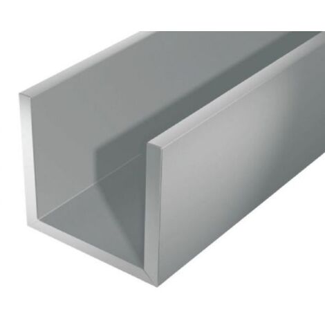 Perhilo de aluminio forma U 1000/16x13mm plata