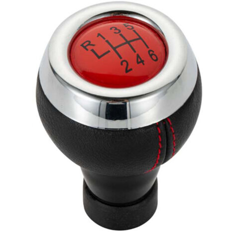 Perilla de cambio de velocidades para MINI COOPER R55 R56 R57 R58 R59 R60 R61 de 6 velocidades, color rojo.