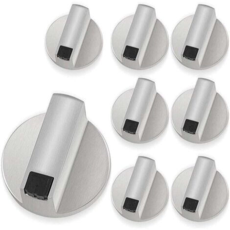 Perilla de metal para estufa KZQ de 8 piezas, perilla universal para placa de cocina, perilla de control para horno, accesorios de repuesto para estufa, estufa de gas y horno