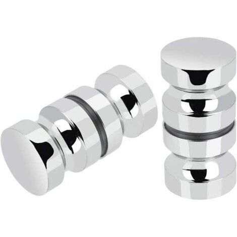 Perillas corredizas de acero inoxidable para puertas de ducha, manijas de vidrio para baño, cocina, hogar, oficina, hotel, 2 pares