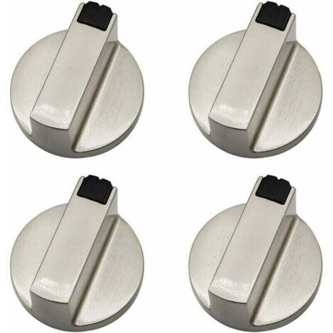Perillas de control para estufa UlisemGas - Paquete de 4 perillas de control metálicas de 6 mm para horno y cocina