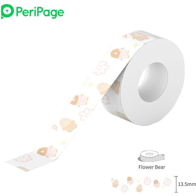 

PeriPage 1 rollo de papel de etiqueta adhesiva con diseno lindo Cinta adhesiva Papel de impresion termico Nombre Precio Etiqueta de codigo de barras