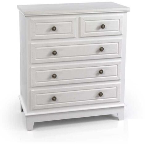 PERLA MOBILE CON 6 CASSETTI 80 X 40 X 92 CM COLORE BIANCO