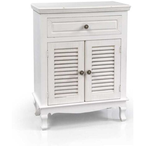 PERLA MOBILE CON CASSETTO E ANTE 60 X 30 X78 CM COLORE BIANCO