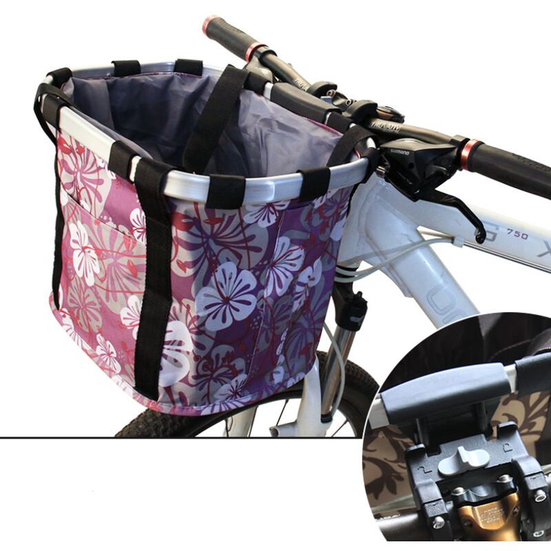 Perle Rare Fahrradkorb Lenker Fahrradträger Halter Fahrradtasche Fahrradtasche Gepäckträgertasche für das Fahrrad - Schwarz Mobiler Korb, 36CM * 26CM