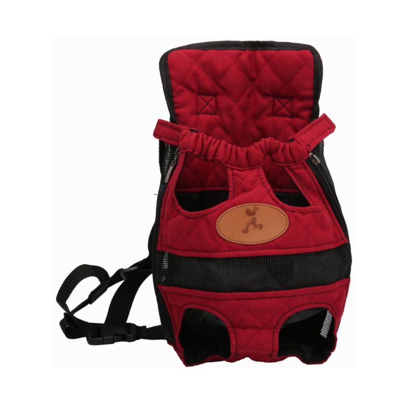 Weihnachtsgeschenk - Pet Rucksack Ausflugsetasche Transportbeutel-Rucksack für Hunde-Rucksack-Brust, rot l