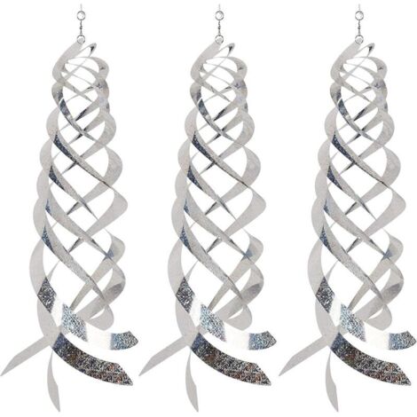 Perle rare Répulsifs pour Oiseaux, Révlecteur Spirale d'Oiseau, Tiges De Crainte Réfléchissantes À L'oiseau, Appareil De Contrôle Dissuasif De Spinner Ornemental, Évite Les Oiseaux dans La Maison et L