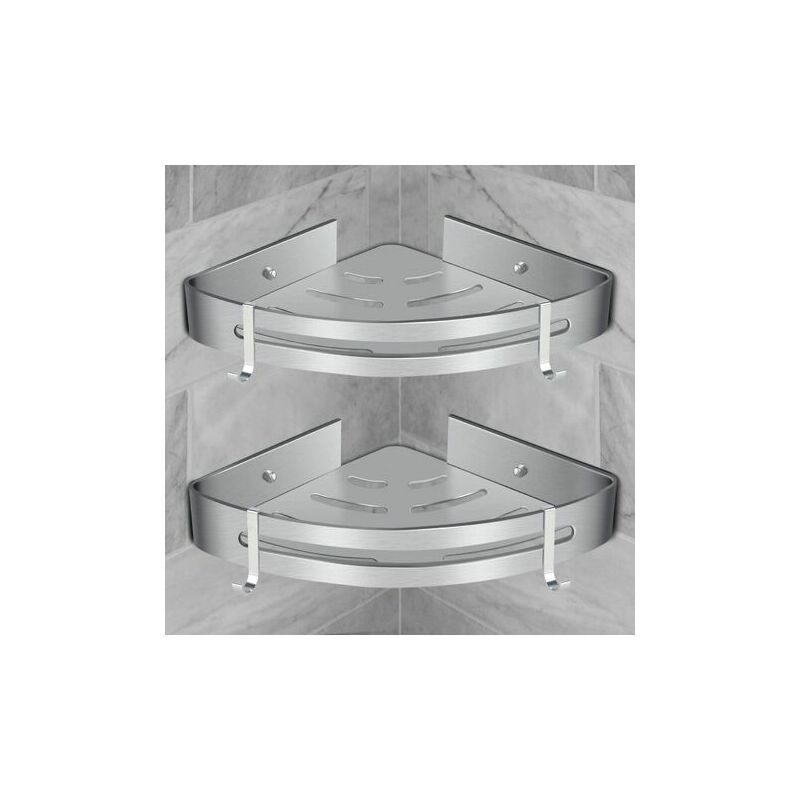 Perle rare tagère de douche d'angle étagère de salle de bain sans perage panier rangement de douche étagère de douche murale en aluminium bote de