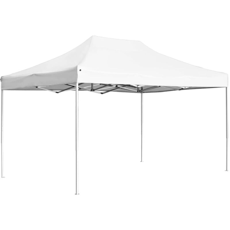 Vidaxl - Tente de réception pliable Aluminium 4,5x3 m Blanc