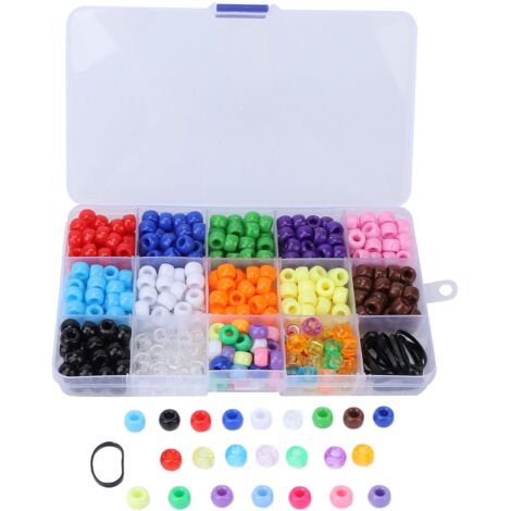 Perles colorées pour cheveux - Accessoires de coiffure légers pour femmes et adolescentes