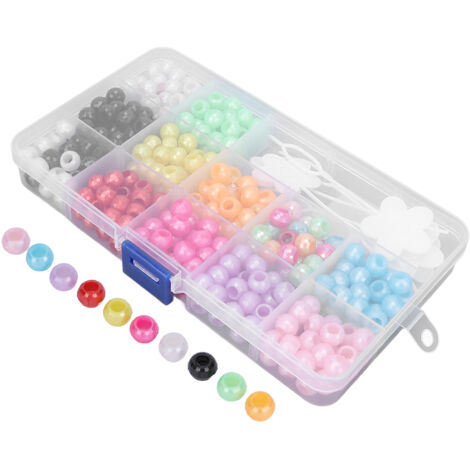 Perles colorées pour tressage de cheveux et barbe, kit DIY de perles à tisser pour dreadlocks et décorations