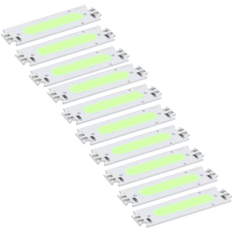Perles de Lampe à Longue Bande, 10 PCS LED Puces Source de Lumière COB Perles de Lampe à Longue Bande 12V 2W pour Accessoires D'éclairage de Voiture(Lumière Verte)