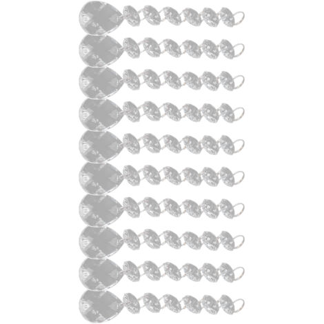 Perles en Cristal pour Lustre - 10 Pièces Décorations Luminaires Suspendus en Forme de Stalactite