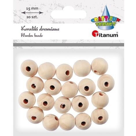 Perles rondes en bois 20 pièces