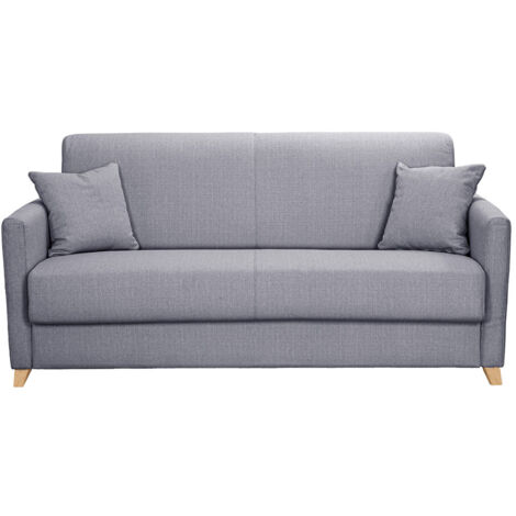 Perlgraues skandinavisches 3-Sitzer-Sofabett SKANDY