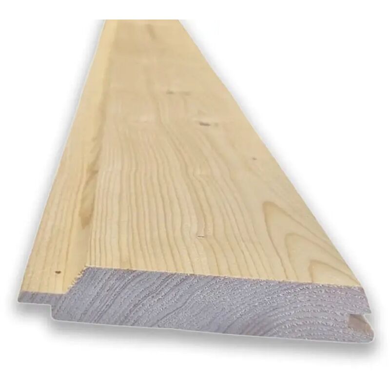 Perlina In Legno Di Abete Ad Incastro Da 200 Cm, Sezione 2,7x14,5 Cm