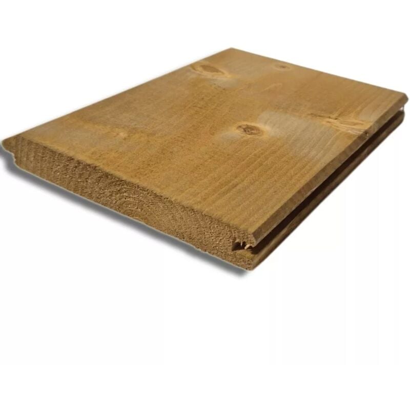 Image of Sunwood - Perline in Legno di Abete da 200x15x2 cm, Multipack 6x, Rovere chiaro