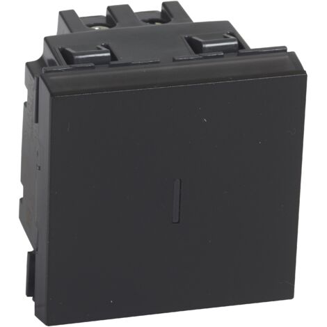 Permutateur 10AX 250V Mosaic 2 modules noir mat LEGRAND 079321L