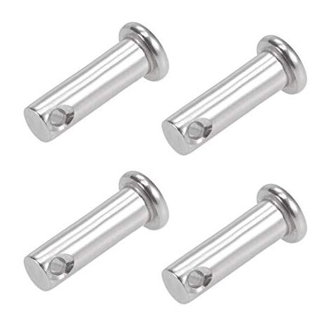 Perno di bloccaggio a foro singolo 8 mm x 25 mm Testa piatta Perno di bloccaggio in acciaio inossidabile 304 4 pezzi