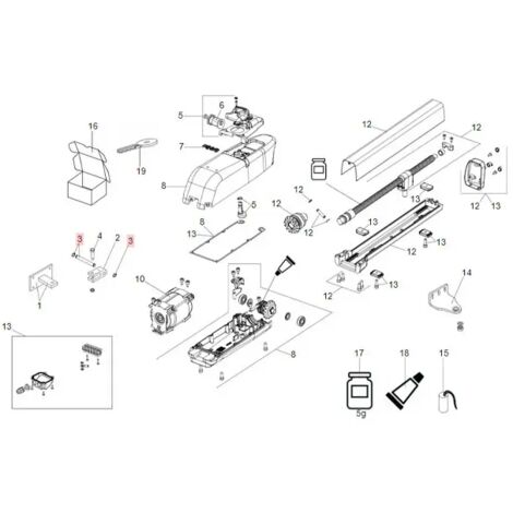 Perno Lungo e Seeger Per 413 415 Mistral Sirocco Ricambio FAAC GENIUS 718366