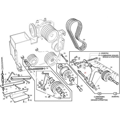 Perno tendicinghia motore PG SR ORIGINALE GIANNI FERRARI BFB 95049390002