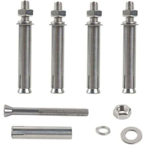 Pernos de expansión hexagonales M6x70mm, tornillos de expansión de acero inoxidable 304, anclajes de hormigón de alta resistencia para construcción de muros, 6 unidades
