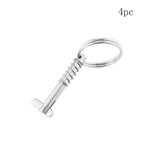 Pernos de liberación rápida – par de 4, fabricados en acero inoxidable 316 resistente al agua de mar, 6,3 x 76 mm, con anillos