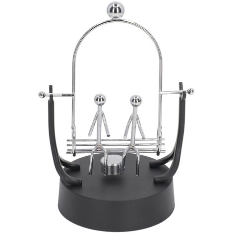 Perpetuum Mobile in Form eines Paarpendels, galvanisierte Eisenkunst fürs Büro
