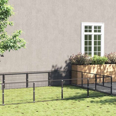 Perrera acero 15 m² negra