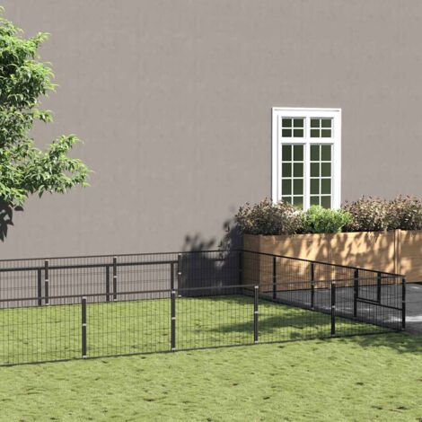 Perrera acero 24 m² negra
