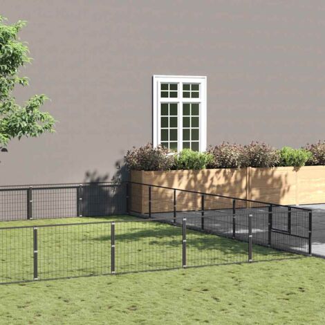 Perrera acero 60 m² negra