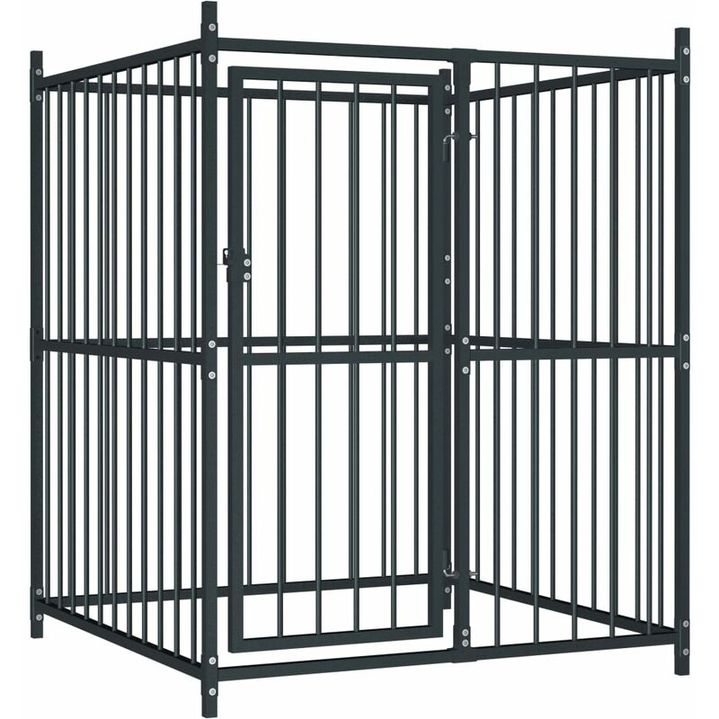 

Perrera de exterior 120x120x150 cm - Negro