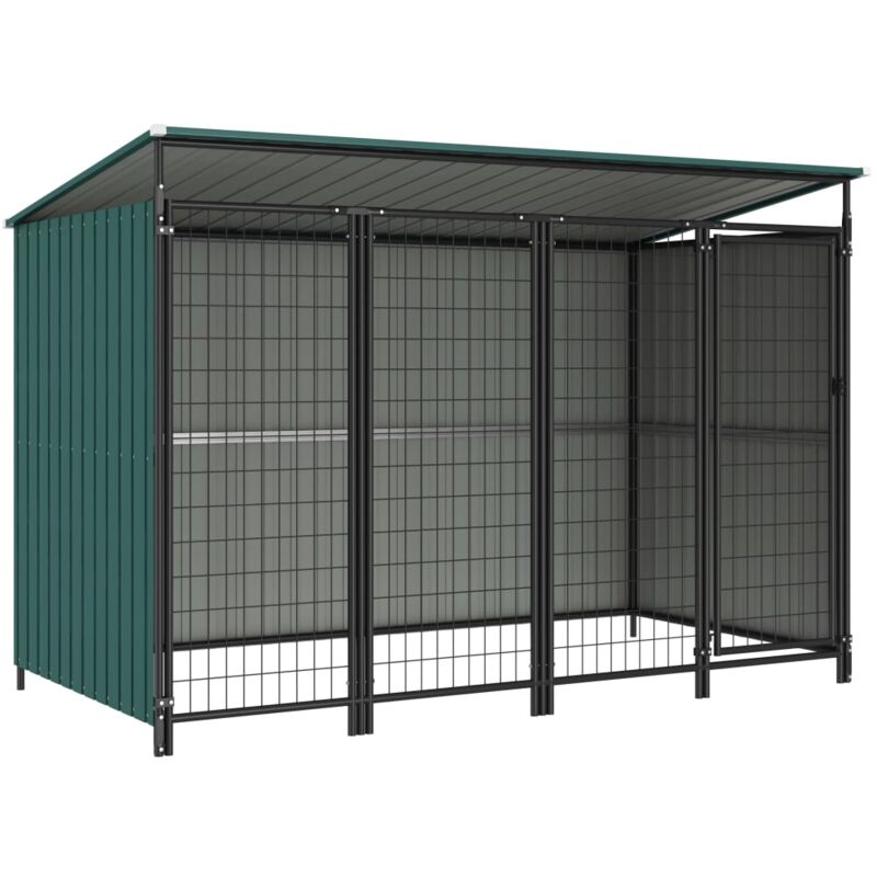 

Perrera de exterior 253x133x164 cm - Verde - Vidaxl