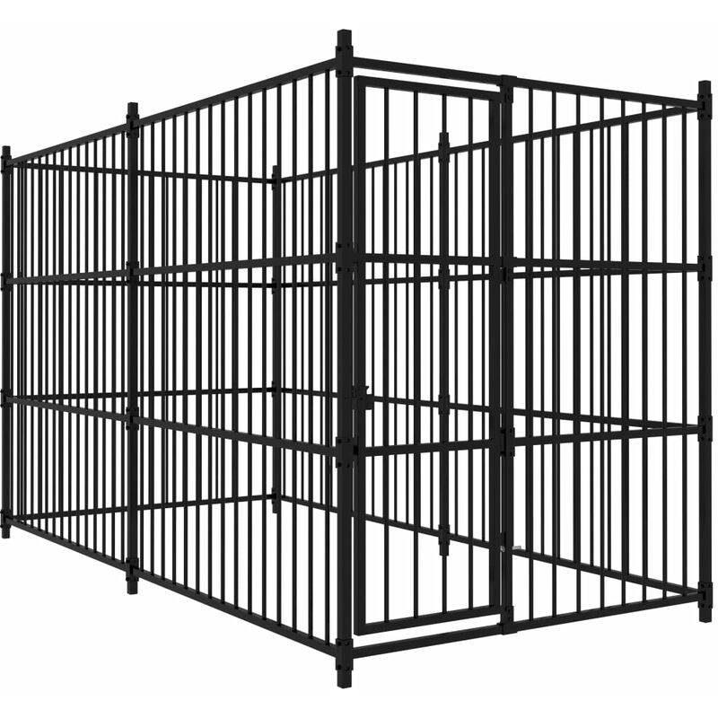 

Perrera de exterior 300x150x185 cm - Negro - Vidaxl