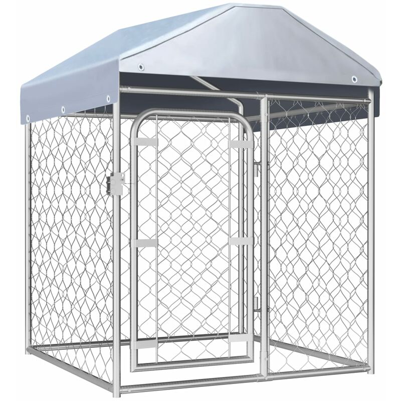 

Perrera de exterior con techo 100x100x125 cm