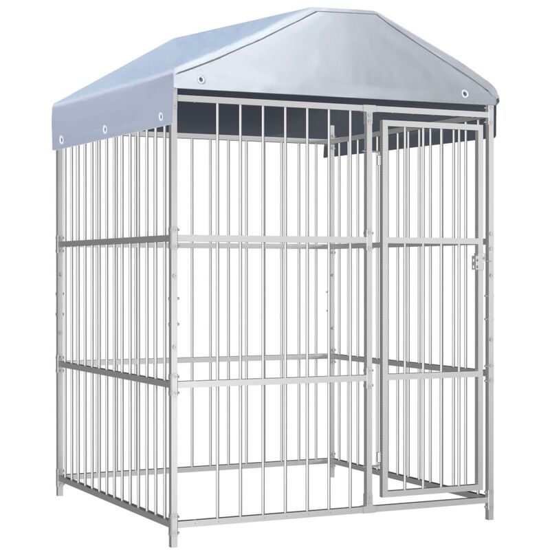 

Perrera de exterior con techo 150x150x200 cm