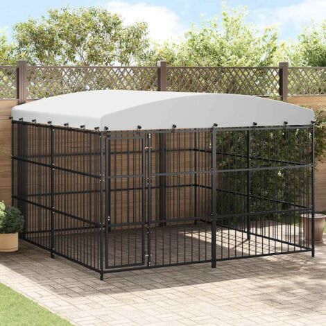 Perrera de exterior con techo 300x300x210 cm