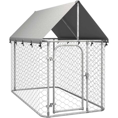 Perrera de exterior con tejado 200x100x150 cm vidaXL