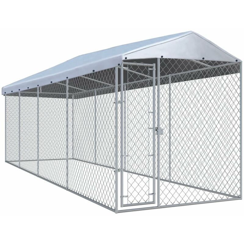 

Perrera de exterior con tejado 760x190x225 cm