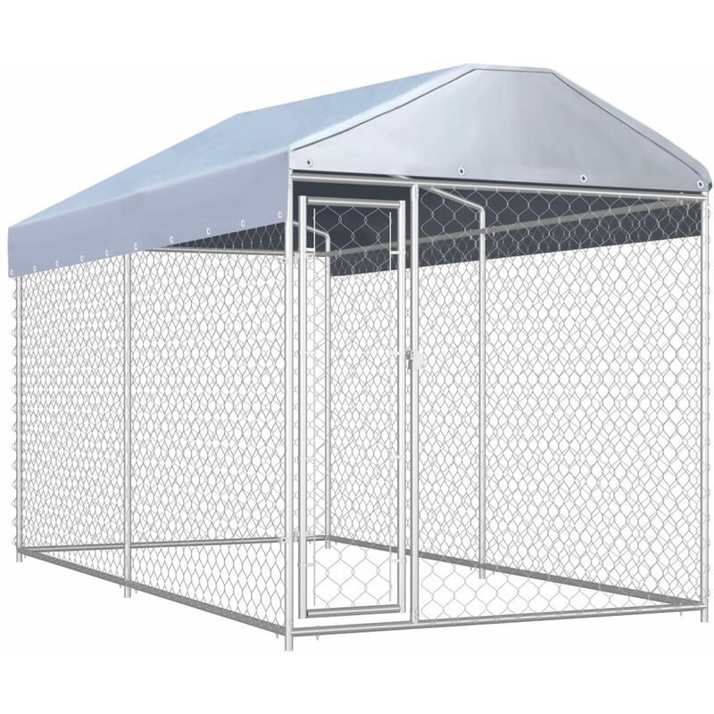 

BHD - Perrera de exterior con toldo 382x192x225 cm