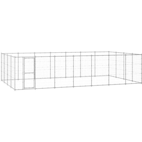 Perrera de exterior de acero galvanizado 33,88 m²