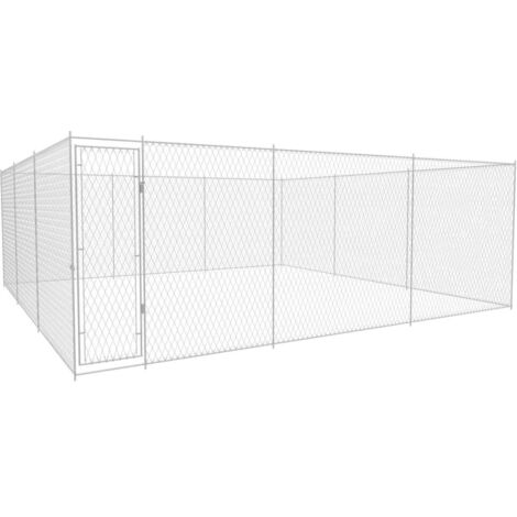 Perrera de exterior de acero galvanizado 570x570x185 cm