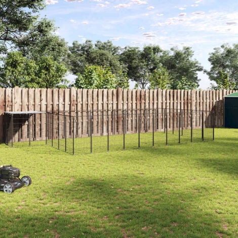 Perrera negra 19,36 m² acero