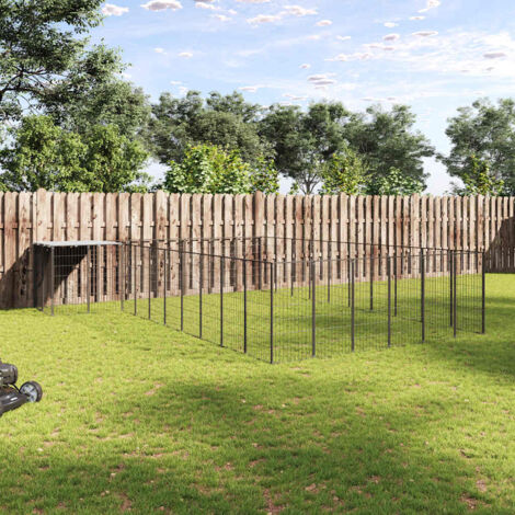 Perrera negra 19,36 m² acero