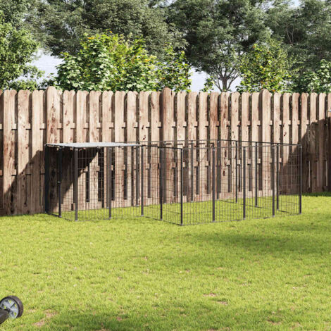 Perrera negra 6,05 m² acero