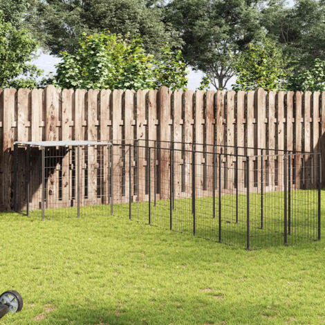 Perrera negra 6,05 m² acero